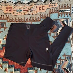 On Running Black Leggings Tights Long Size Large